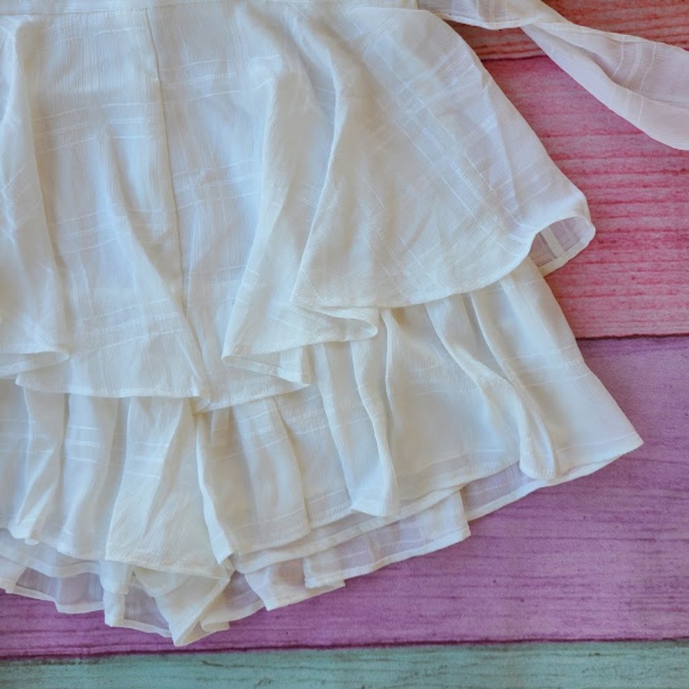 Princess Polly White Theodora Ruffle Playsuit 8 - Picture 10 of 12